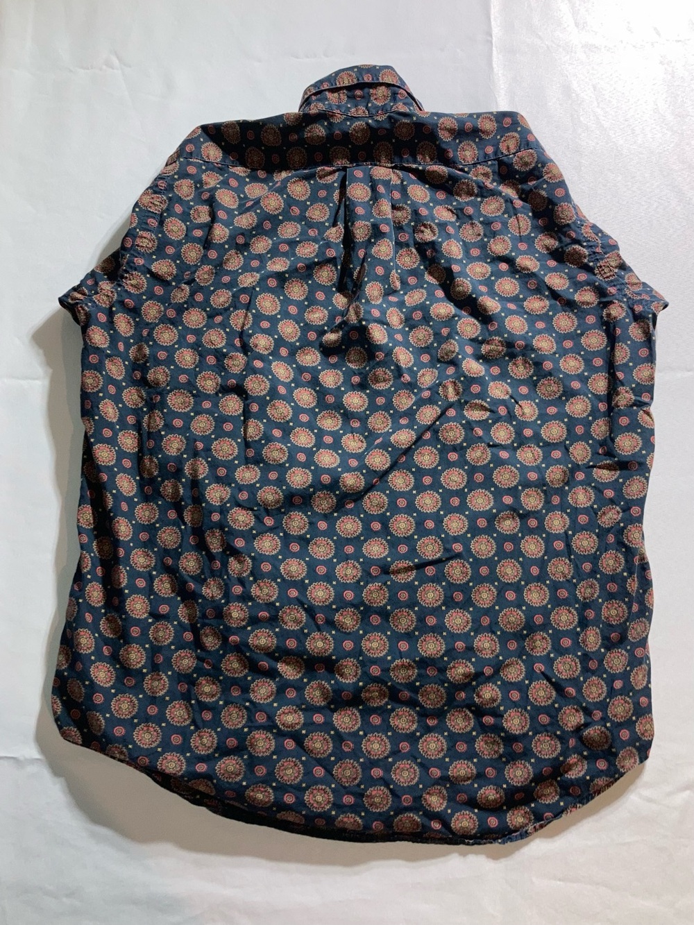 B. D. Baggies Navy and Rust Medallion Print Button-Down Shirt - Picture 5 of 5